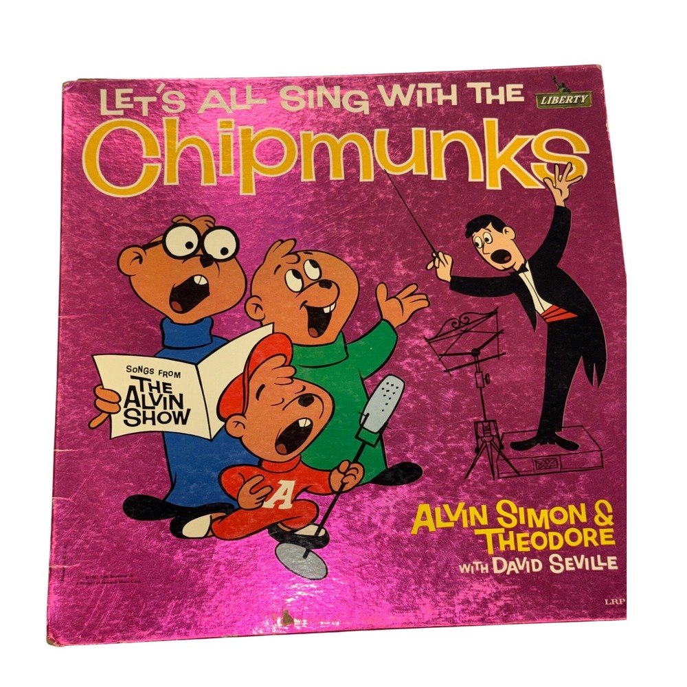 Let's All Sing with The Chipmunks Vinyl LP 1961 Liberty Records LRP-3132 Alvin